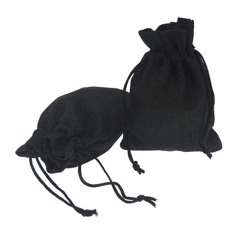 Bezall 50Pcs Black Burlap Bags 5x7, Drawstring Linen Jewelry Gift Bags Jute Sacks Halloween Candy Pouch Wedding Party Favor Bags - Image 5